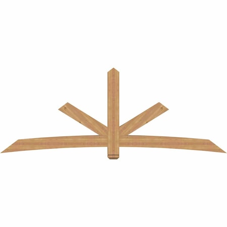 Ekena Millwork Alberta Smooth Timber Gable Bracket, Western Red Cedar, 108"W x 40"H x 5 1/2"D x 5 1/2"F, 9/12 Pitch GBW108X40X0606ALB00SWR